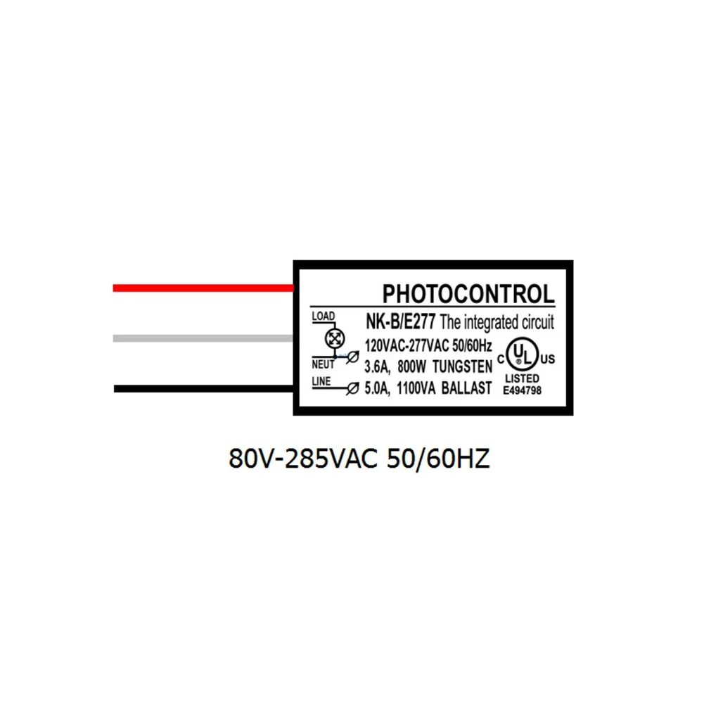 Sensor do anoitecer ao amanhecer à prova d'água 120vac-277vac para interruptor fotoelétrico interruptores de luz fotoelétricos 0,5ma corrente de espera