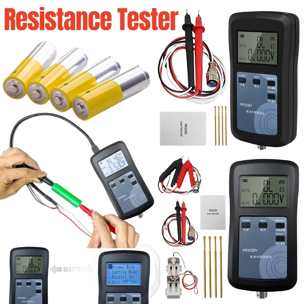 YR1035+ 4-Wire Digital Lithium Battery Internal Resistance Tester High Precision Internal Resistance Test Instrument 100V