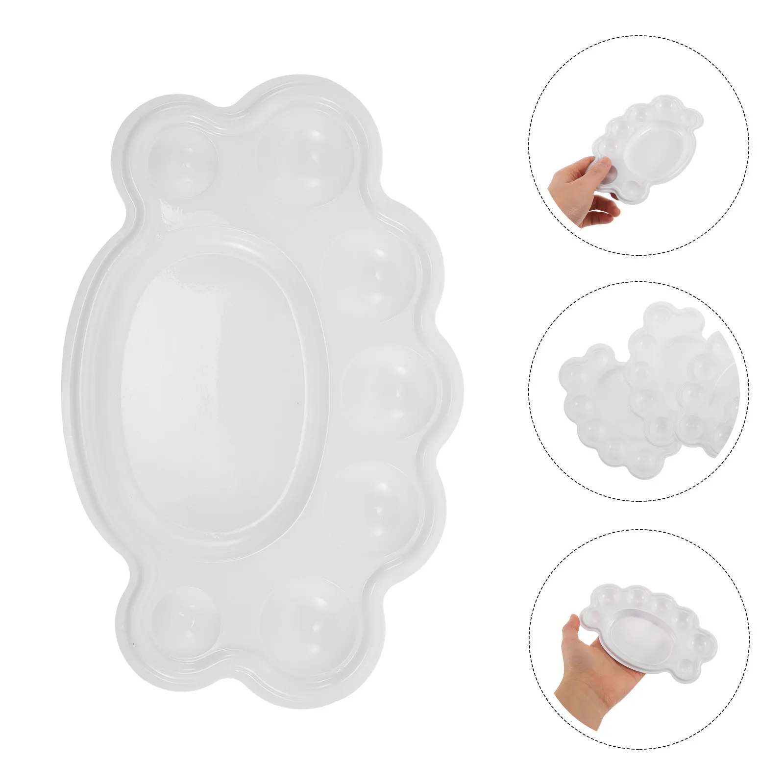 

50 шт. одноразовых портативных палитр для акварели, легкие ручные подставки для смешивания красок для путешествий, для художников, для акварели на открытом воздухе