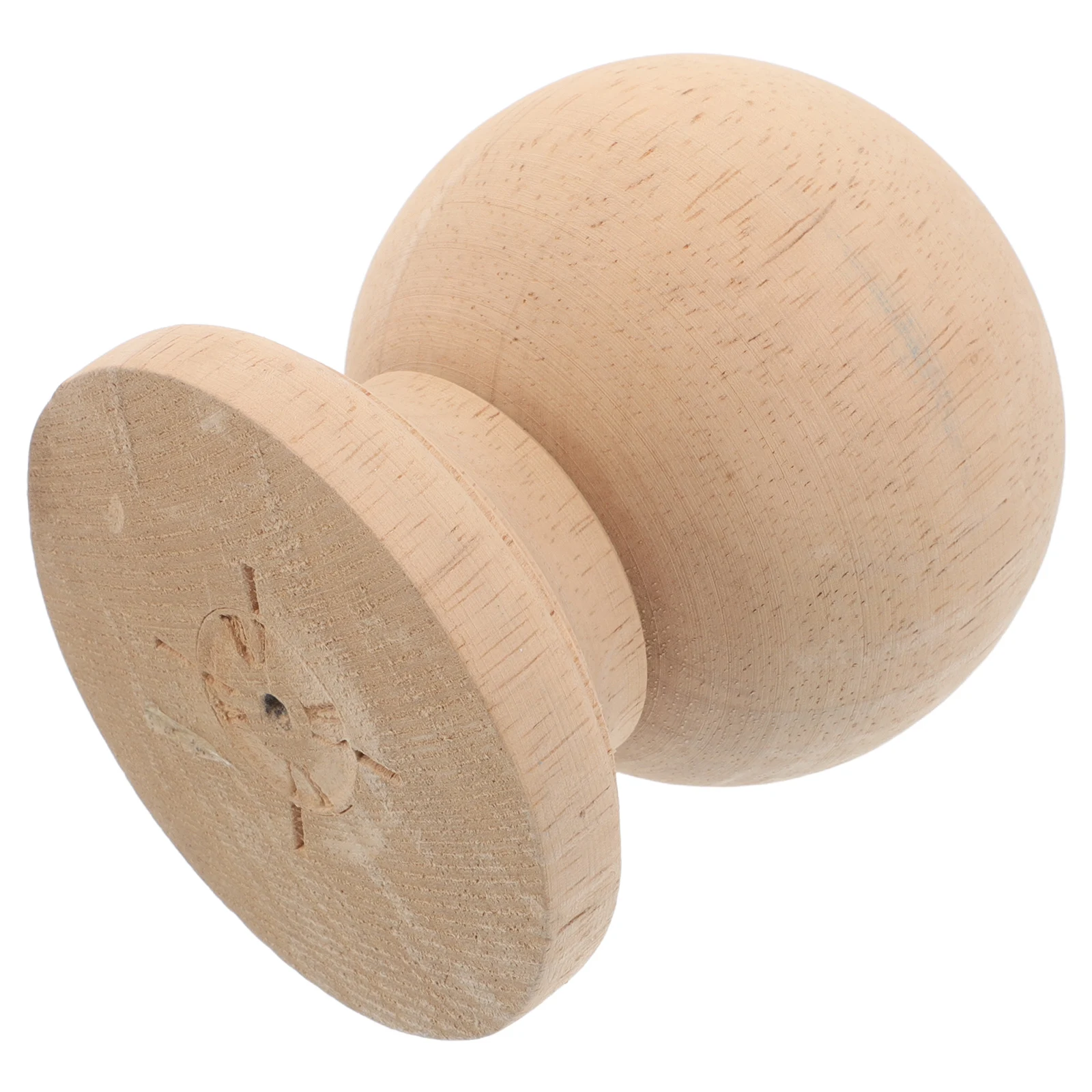 

Unfinished Hardwood Wood Finial Sphere Roman Column Cap Baluster Accessories For Staircases Furniture Crafts Natural Material