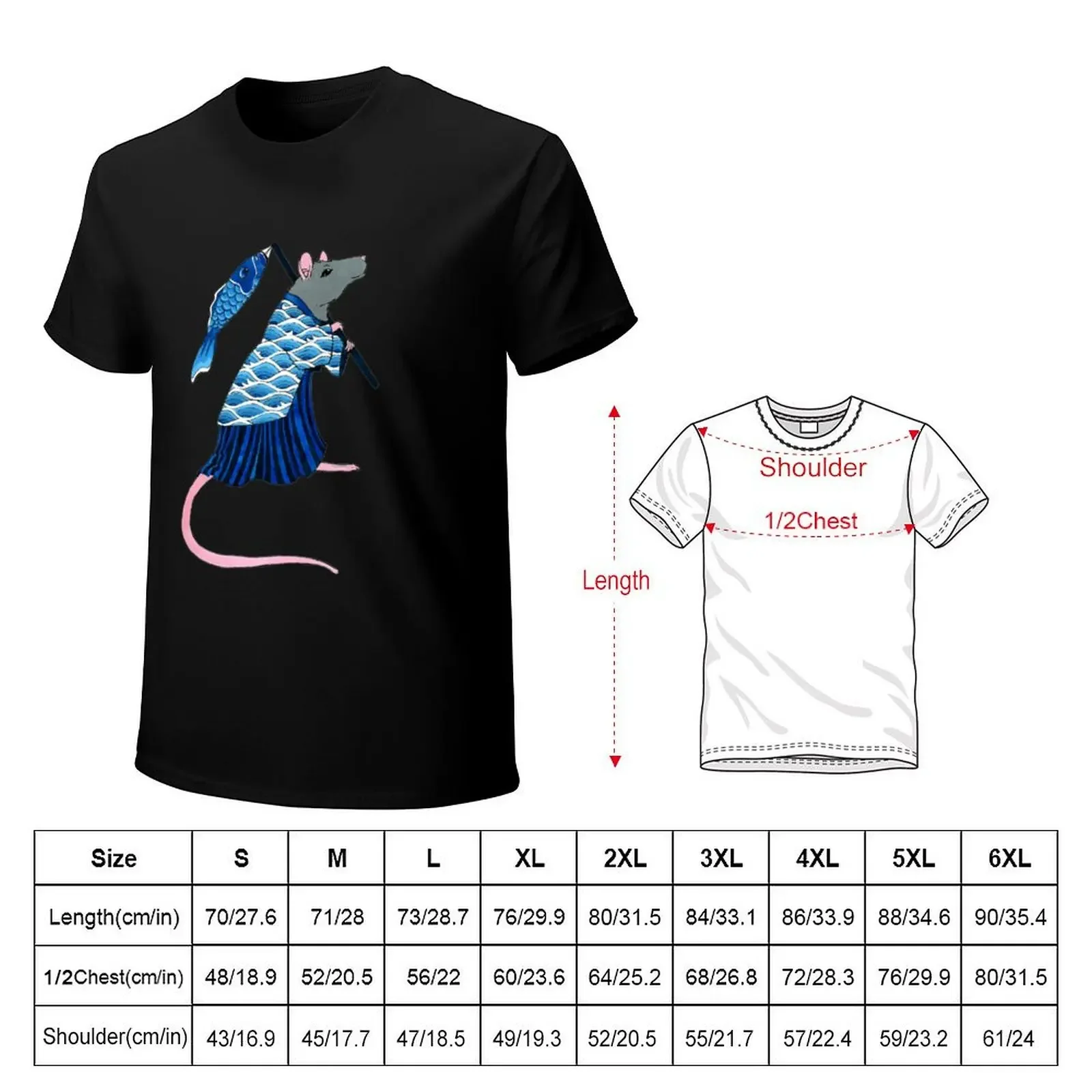 Yukata Rat T-Shirt anime figures anime shirts graphic men workout shirt