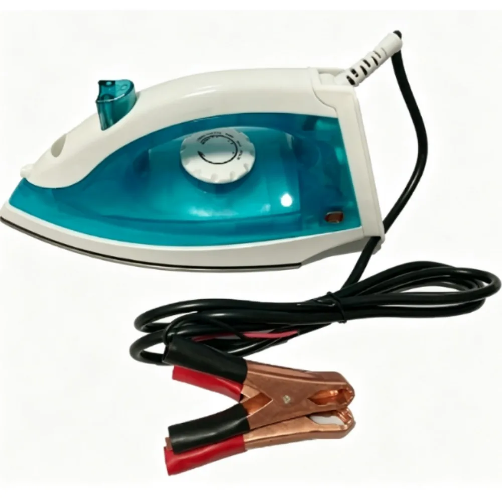 for 12V DC Water Iron Solar Electric Iron for Africa South East Asia Portable Steam Press Garment Steamer Travel Home Use