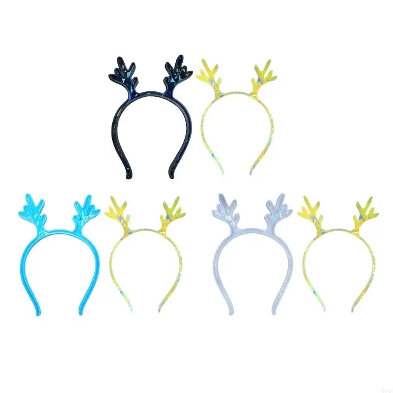 

91AF Epoxy Resin Silicone Molds Antler Shaped DIY Headband Moulds Silicone Material Perfect Gift for DIY Crafts Enthusiasts