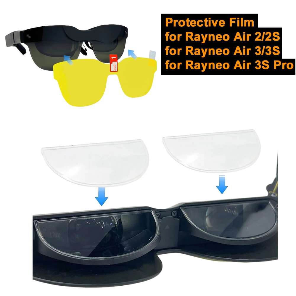 Protective Film for Rayneo Air2/2S/3/3S/3S Pro Smart Glasses Lens Protector Scratch-resistant HD Film for AR Glasses Accessories
