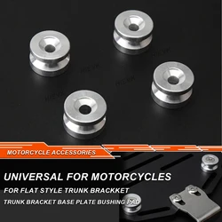 4PCS Universal Motorcycle Rear Luggage Case Tail Top Box Helmet Trunk Bracket Base Plate Bushing Pad Buckle Spacers Accessories