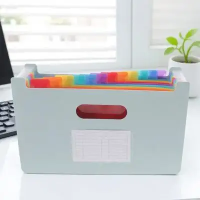 A5 File Folder Organizer Multi-Layer Accordion Design PP Receipt Storage Holder Portable Office Document Bag Accordion Folder