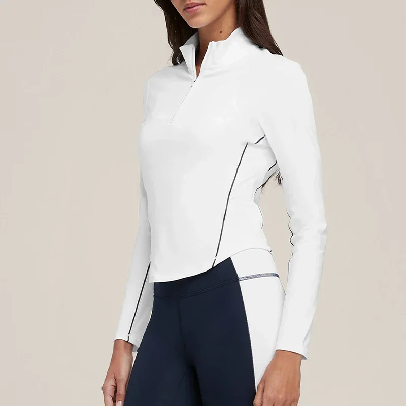 

Women's sports coat Fitness Slim-fit blazer Zipper Long sleeve gym Yoga Running Sweatshirt Training jacket