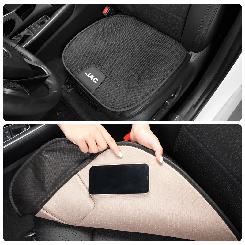 Car Seat Cover Front Rear Seat Ice Silk Cushion Pad Protective Mat For JAC Refine J3 J4 J7 JS3 JS4 KR1 S2 S3 S4 S5 S7 Vapour T8