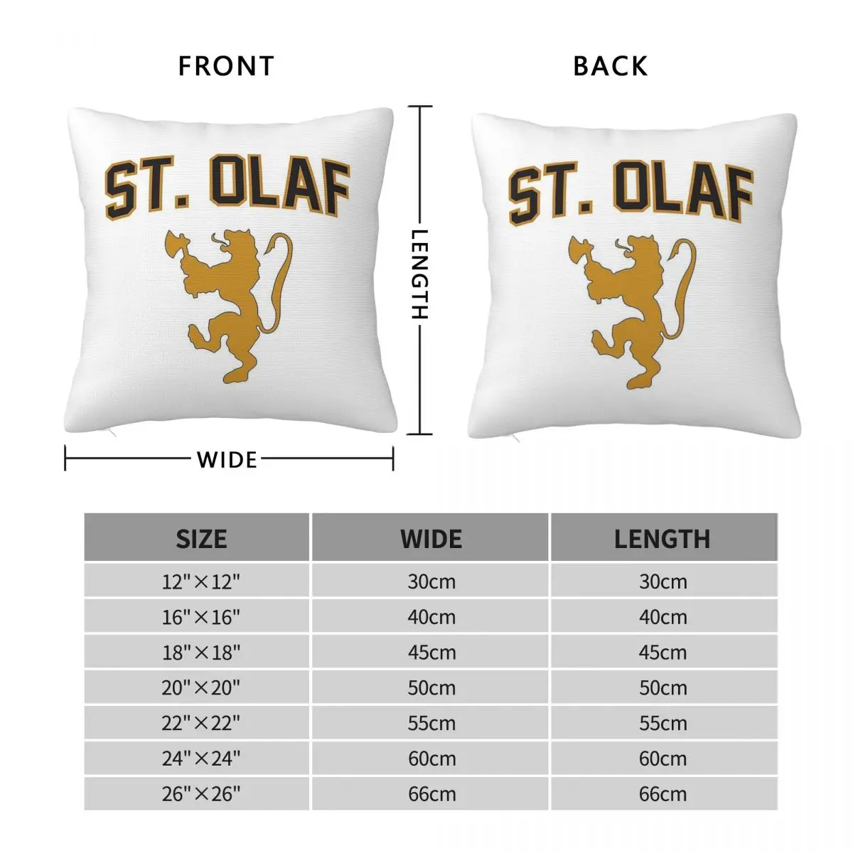 St. Olaf College Minnesota Pillowcase Polyester Linen Velvet Pattern Zip Decorative Sofa Seater 18