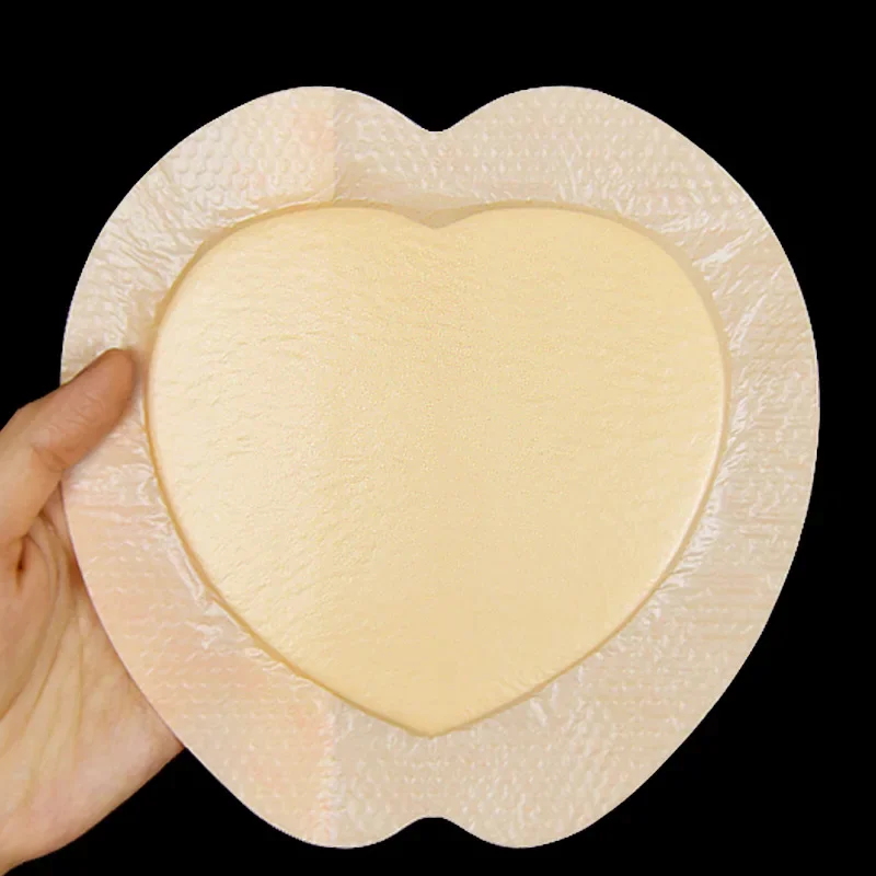 10pcs 18*18cm Silicone Foam Dressing,Waterproof Dressing Wound Bedsore Patch Sterile Patch for Pressure Ulcer Individual Package