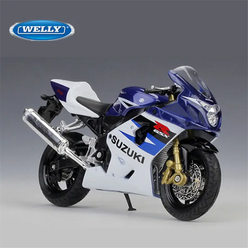 Welly 1:18 SUZUKI GSX-R750 Alloy Sports Motorcycle Model Simulation Diecasts Metal Street Racing Motorcycle Model Kids Toys Gift