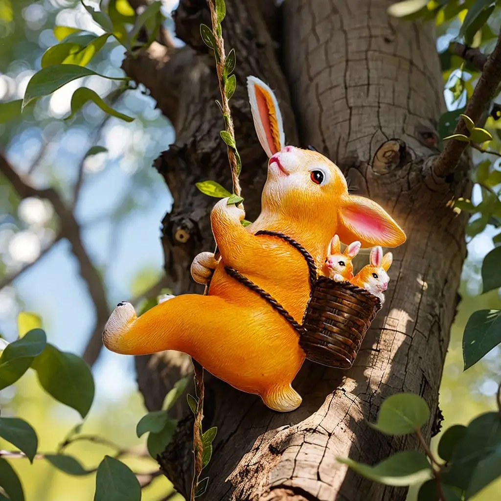 

Climbing Rabbit Figurine Collectible Decorative Creative Home Decor Outdoor