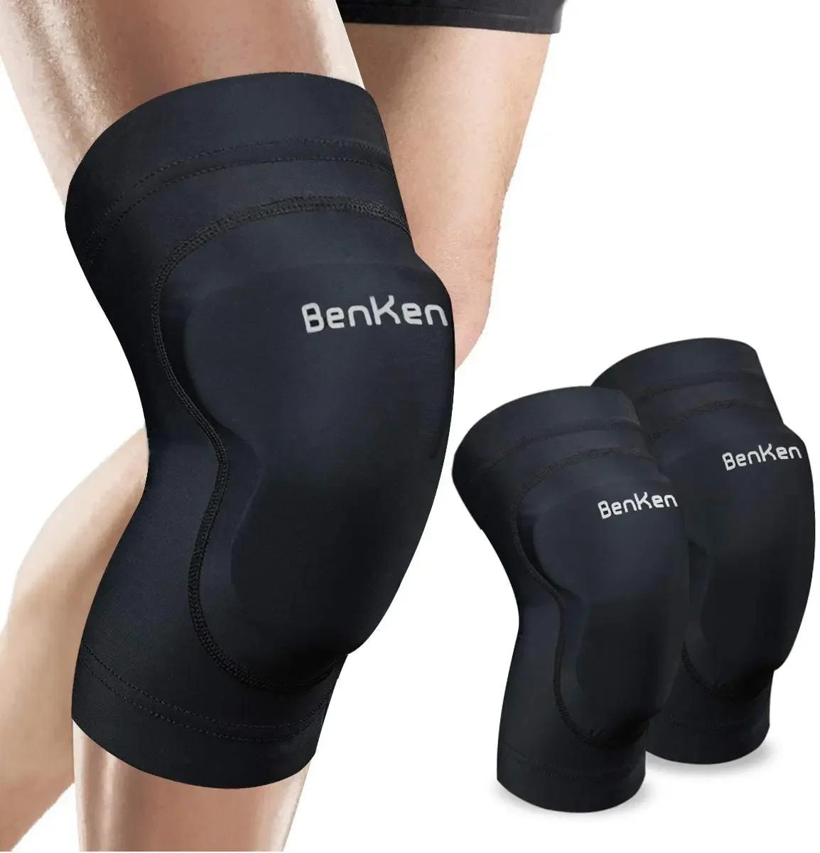 BenKen Knee Pads Breathable Protective Knee Pads Sports Protector Soft High Quality Lycra Foam for Roller Skating Support Gear