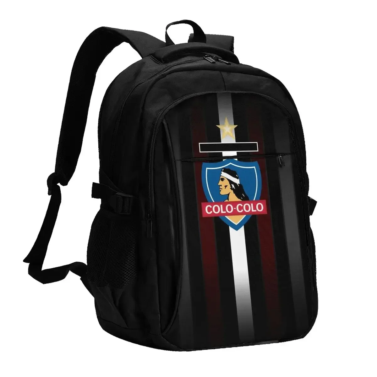 

Chile Club Social Y Deportivo Colo-Colo Travel Laptop Backpack, Business Laptop Backpack with USB Charging Port, College Bag