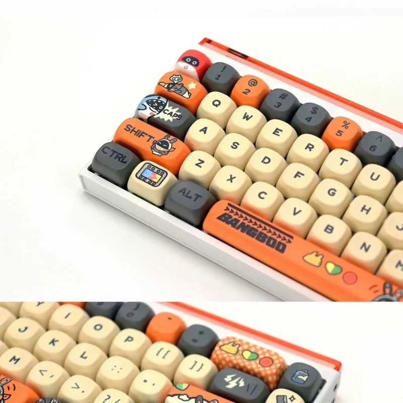 NEW Key Meow Bangbu 133-Key KOA Profile Dye-Sub Custom Keycaps Set for MX Mechanical Keyboard Bangbu
