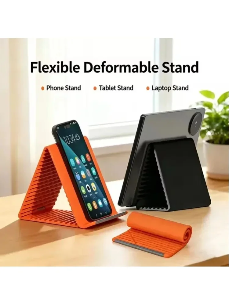 Biegsamer Silikon-Telefonständer, frei geformt, mehrfach winkelverstellbar, Lazy Bracket, tragbarer Desktop-Halter für Mobiltelefone und Tablets