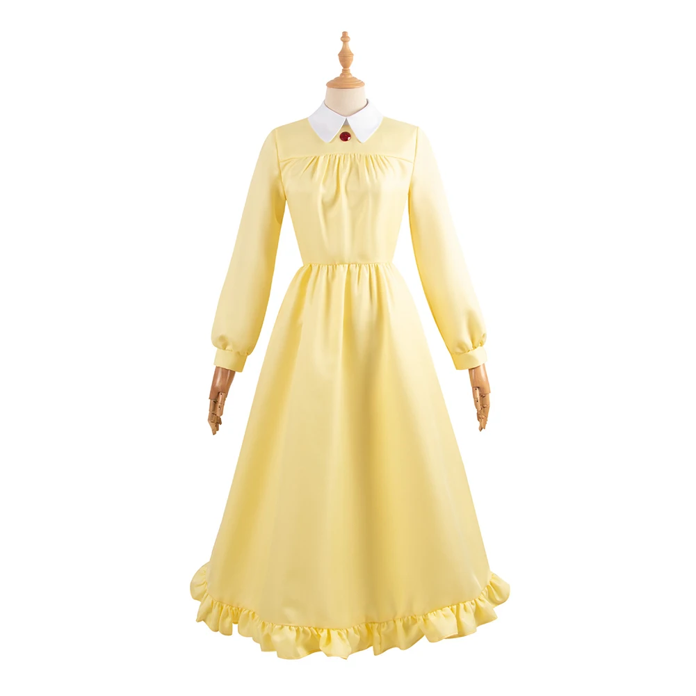 Female Sophie Cosplay Costume Yellow Dress Outfits Game Howl's Cos Castle Roleplay Suit Halloween Carnival Party