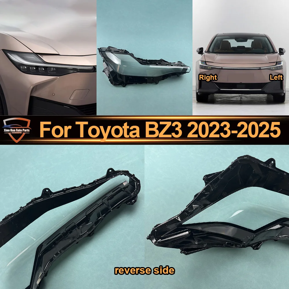 Car Front Headlight Cover 2023 2024 2025 For Toyota BZ3 Headlamp Lampshade Lampcover Head Lamp Light Covers Lens Shell Caps