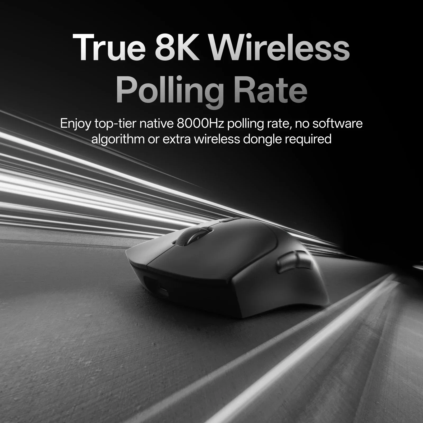 Rapoo VT7 MAX /VT7 Wireless Gaming Mouse True 8K Wireless Polling Rate 53g Lightweight Up to 750Hr Battery Life