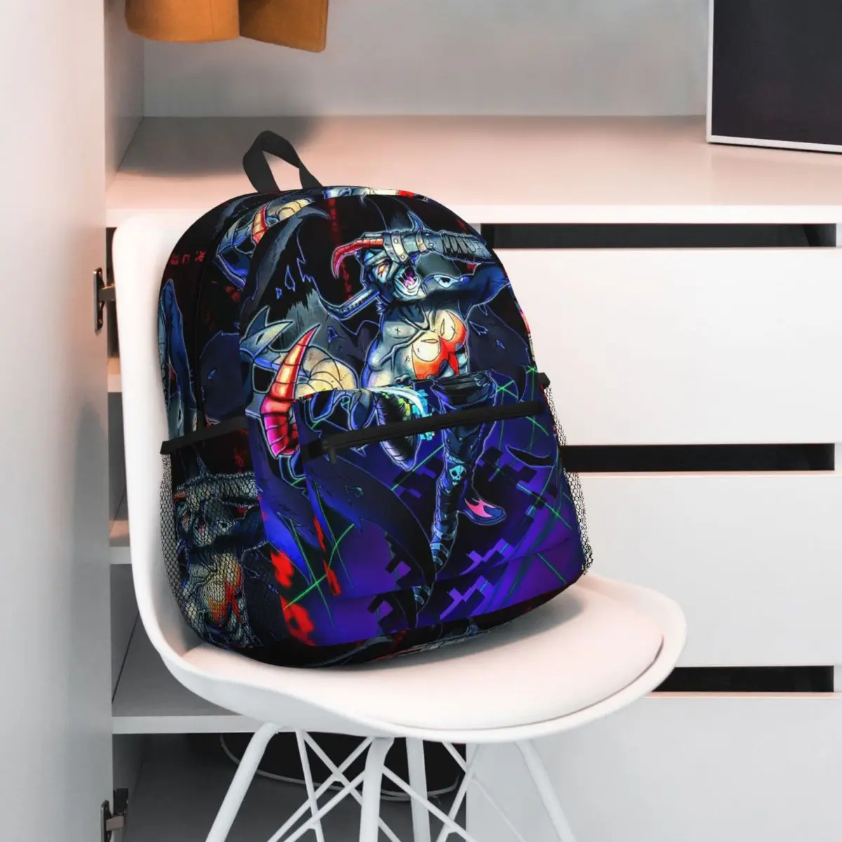 Anime Digimon Lady Devimon Student Backpack School Bag Hiking Travel Daypack for Men Women Fashion Bookbag Shoulder Bags