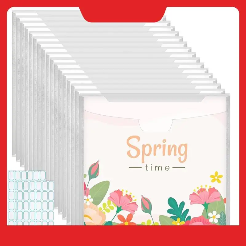 Clear Plastic Scrapbook Paper Storage Organizer,With Sticky Index Tabs Cardstock Holder For Scrapbook Vinyl
