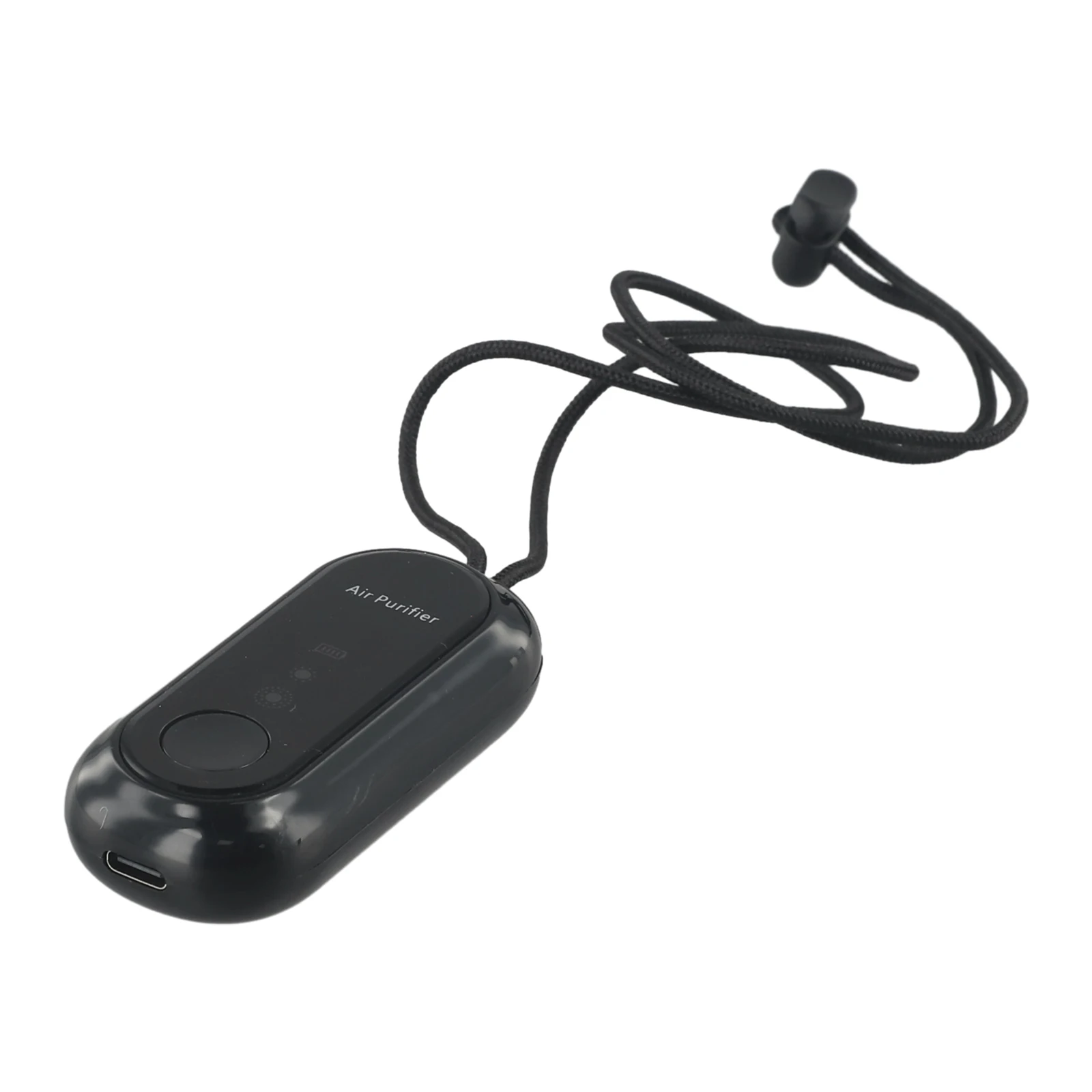 

Машина для очистки воздуха Портативный очиститель воздуха Черный Удобный дизайн с подвесной шеей Без картриджей Длительный срок службы батареи