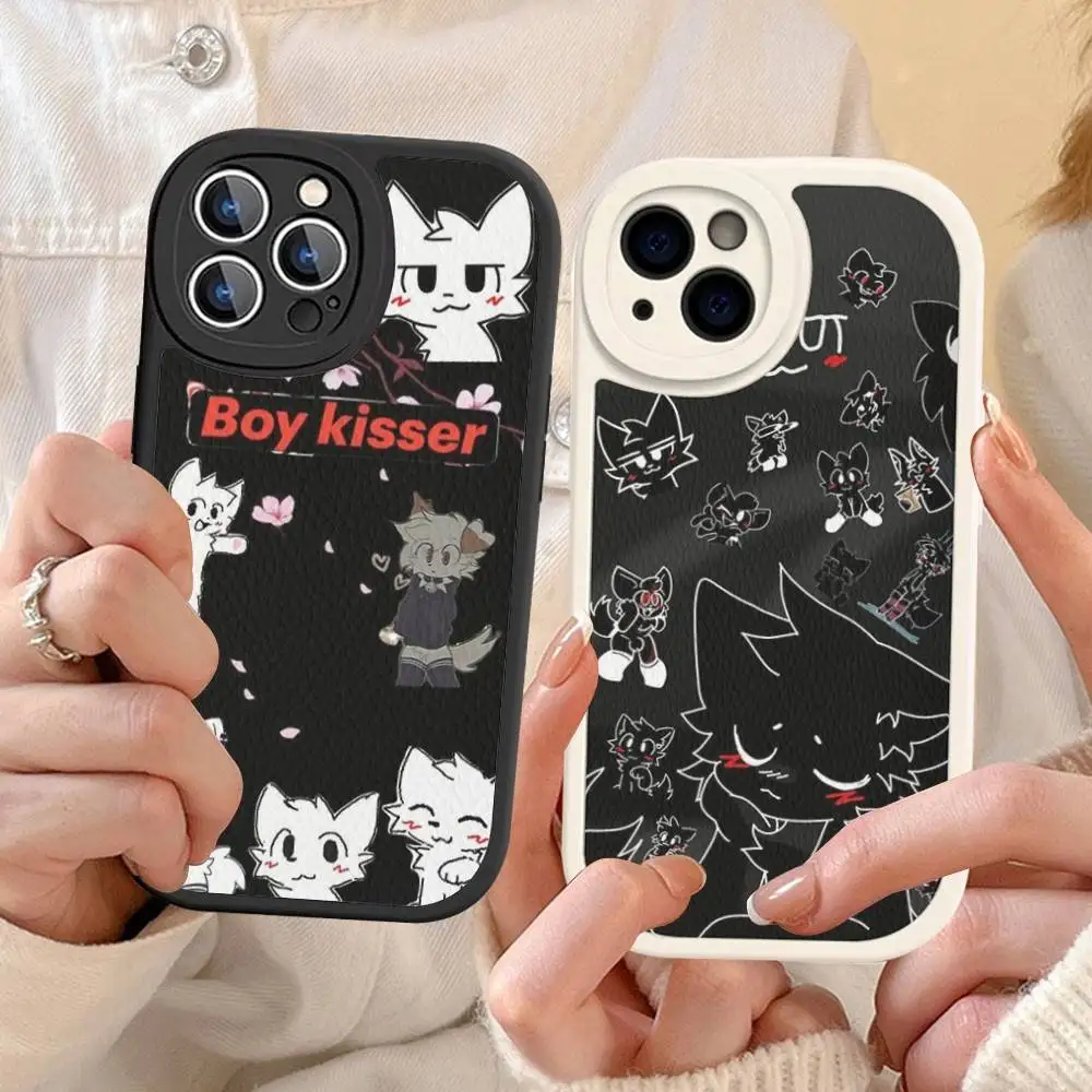 

Anime Boykisser Phone Case Hard Leather For IPhone 16 15 14 13 12 Mini 11 14 Pro Max Xs X Xr 7 8 Plus Fundas