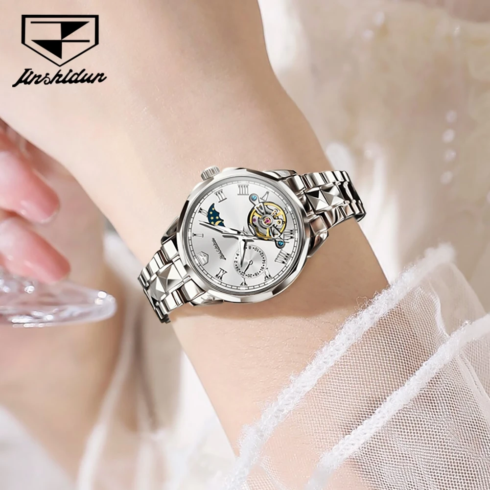 JSDUN Fashion Trend Women Wrist Watches High Quality Waterproof Automatic Women Mechanical Watch Luxury Elegant Women Watches