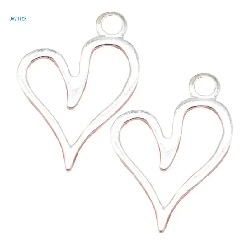 

10 20 Pieces Metal Jewelry Charm Heart Small DIY Necklace Bracelet Supplies Heart Pendants for Jewelry Making