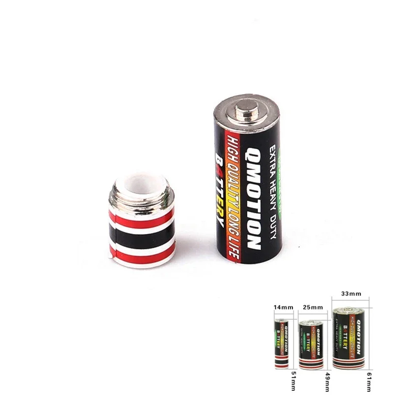 Salvadanaio privato Mini diversione scatola di immagazzinaggio creativa sicura scatola di medicinali a forma di batteria in metallo scatola di immagazzinaggio di batterie a forma di scatola di pillole