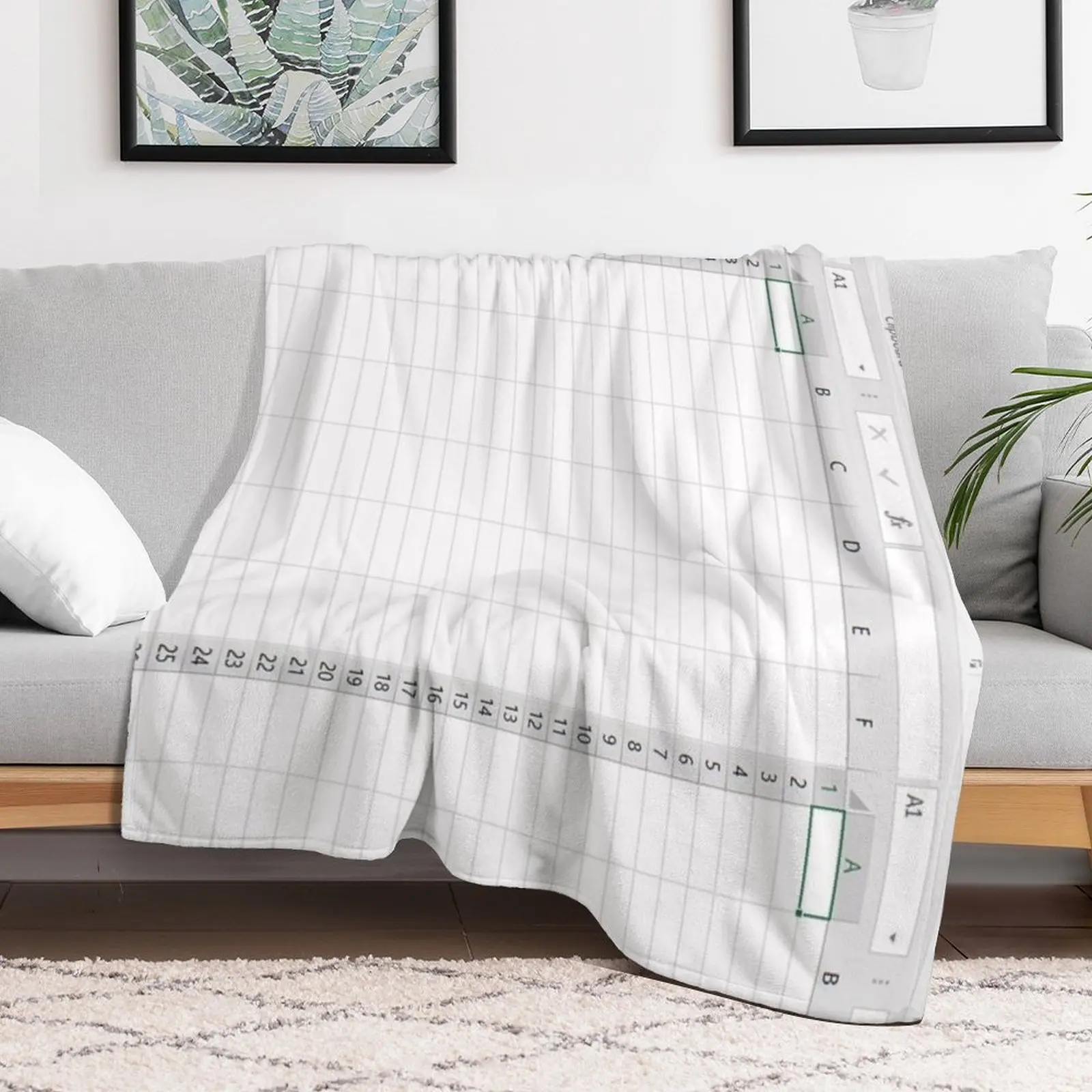 Excel Spreadsheet - Green Throw Blanket Luxury Tourist Blankets