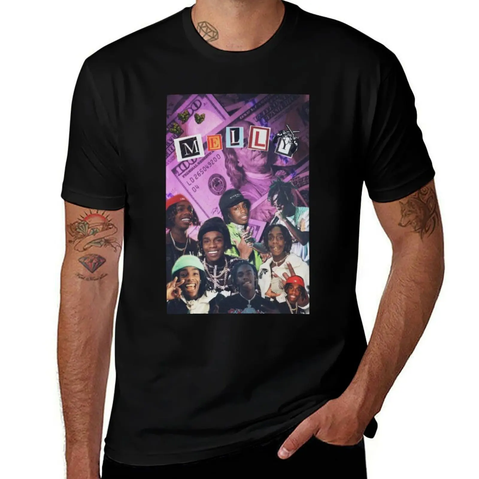ynw melly collage purple T-Shirt Quick Dry Outdoor Sports T-Shirt