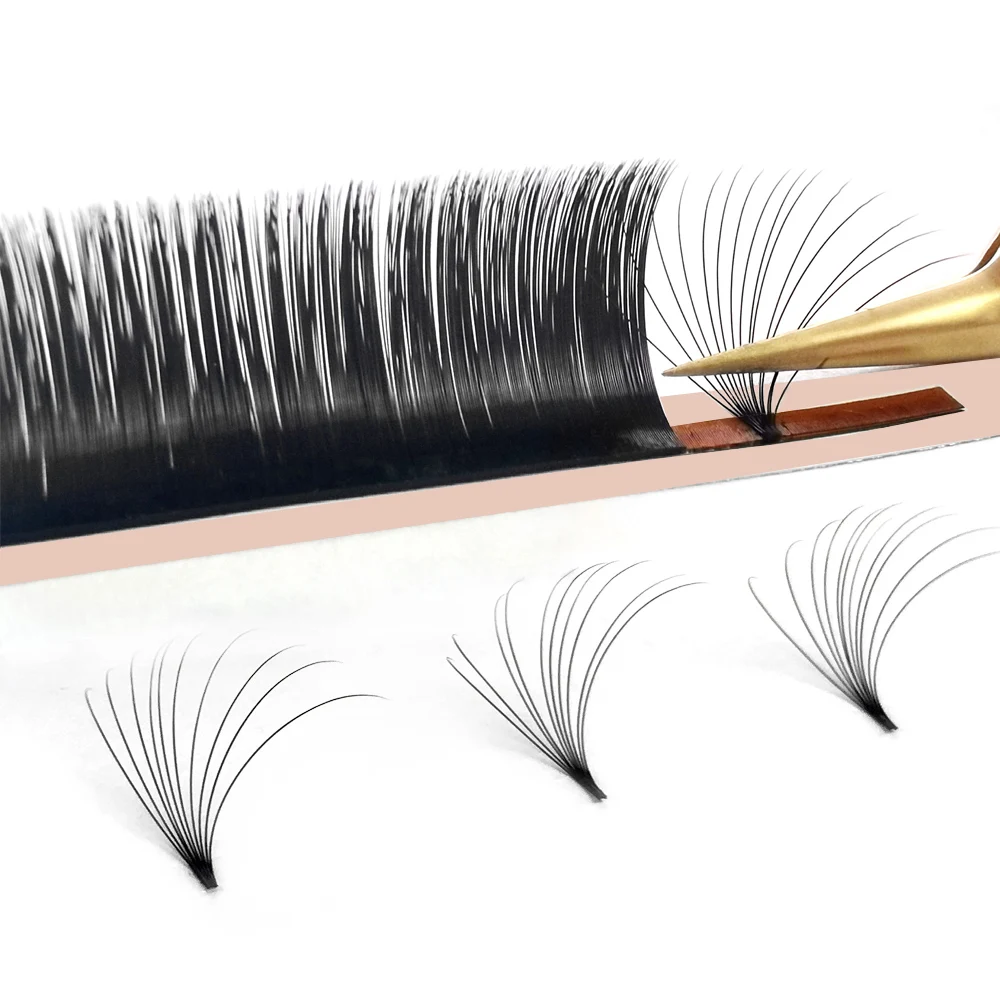 Goddess  Easy Fan Lashes  Faux Mink Eyelash Extension Fast Bloom Austomatic Flowering Self-Making Volume Soft Natural 5D 6D 10D