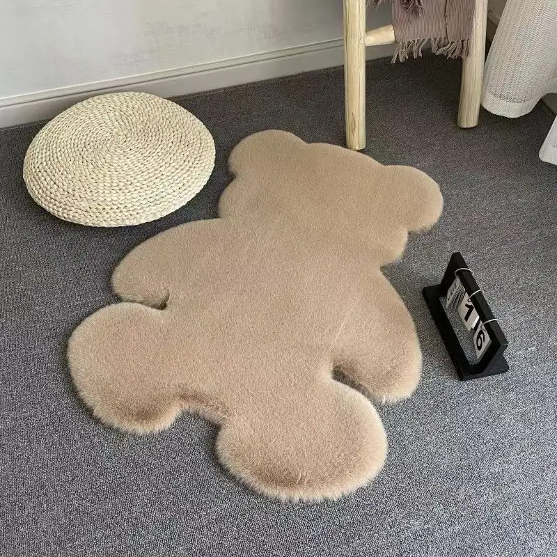 Cartoon Animal Bear Irregular Shaped Carpet Living Room Bedroom Entrance Floor Mat Children\'s Bedroom Carpet