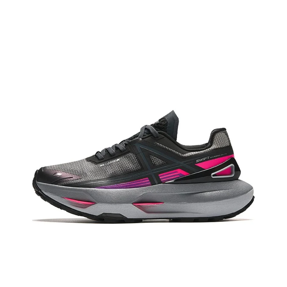 

Anta Champion Swift Slip Resistant Abrasion Resistant Cushioning Low top Running Shoes Women's Black Red 122426601A-2