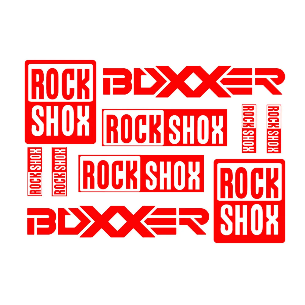 10pcs for Rock Shox Boxxer Bicycle Forks Decals Stickers Graphic Set Vinyl Logo