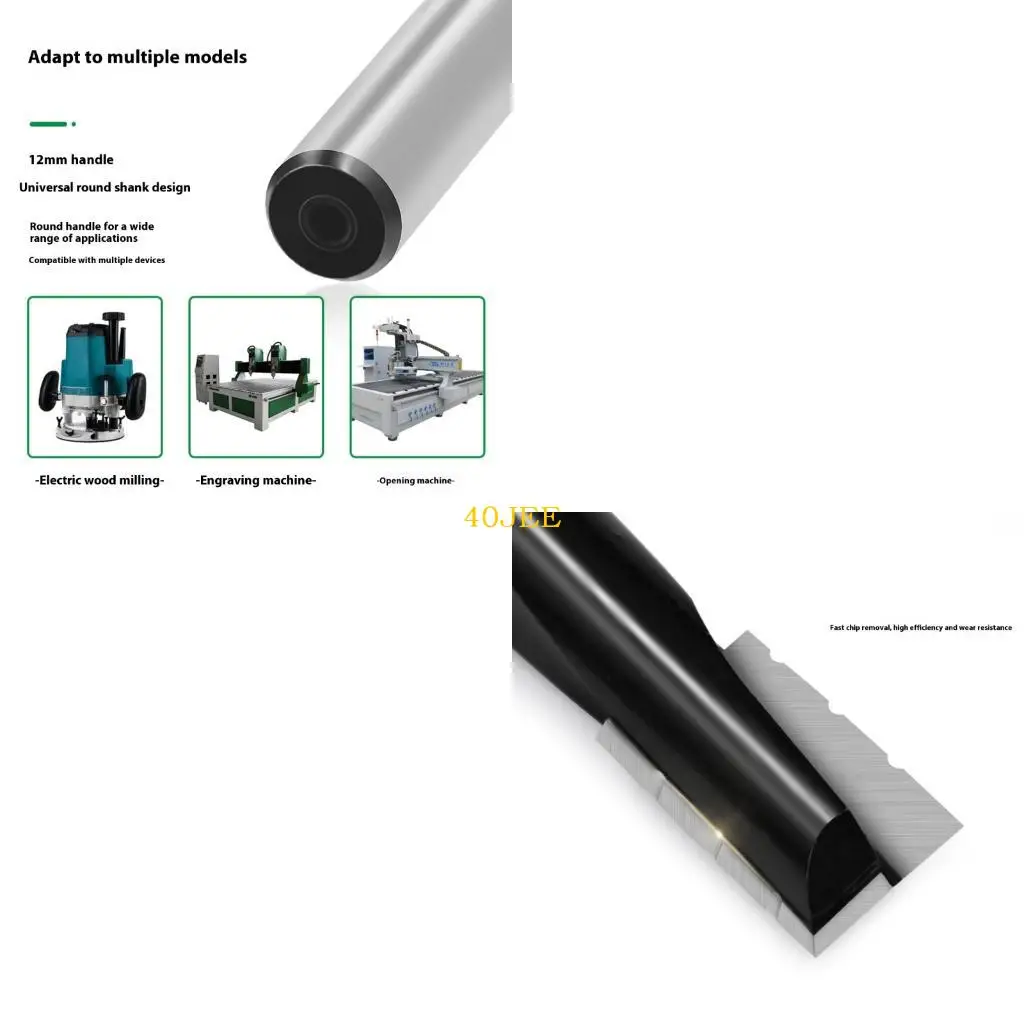 

40JE 130mm Spirals Router Bit Cutter AntiRust Finish For Carpentry Applications
