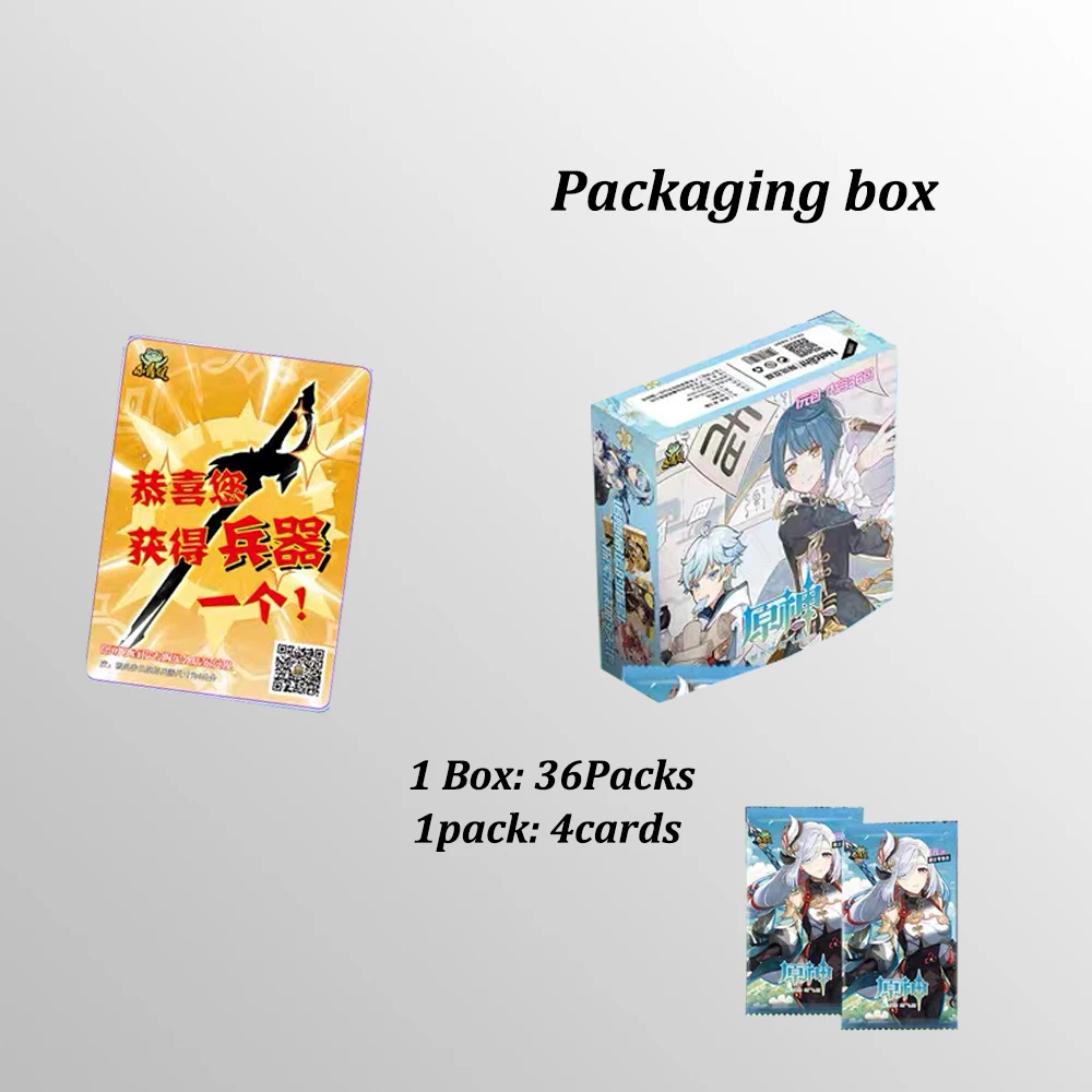 

Out Of Print Genshin Impact Cards Anime Game TCG Collection Pack Booster Box Rare SSR Surrounding Toys Children Gift Family