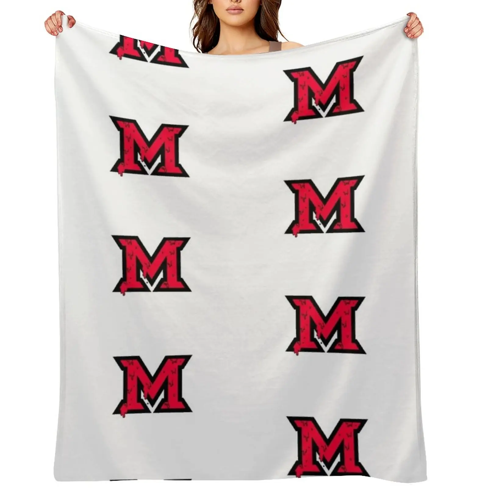 

Miami of Ohio Drip Throw Blanket Large manga Camping Weighted Blankets