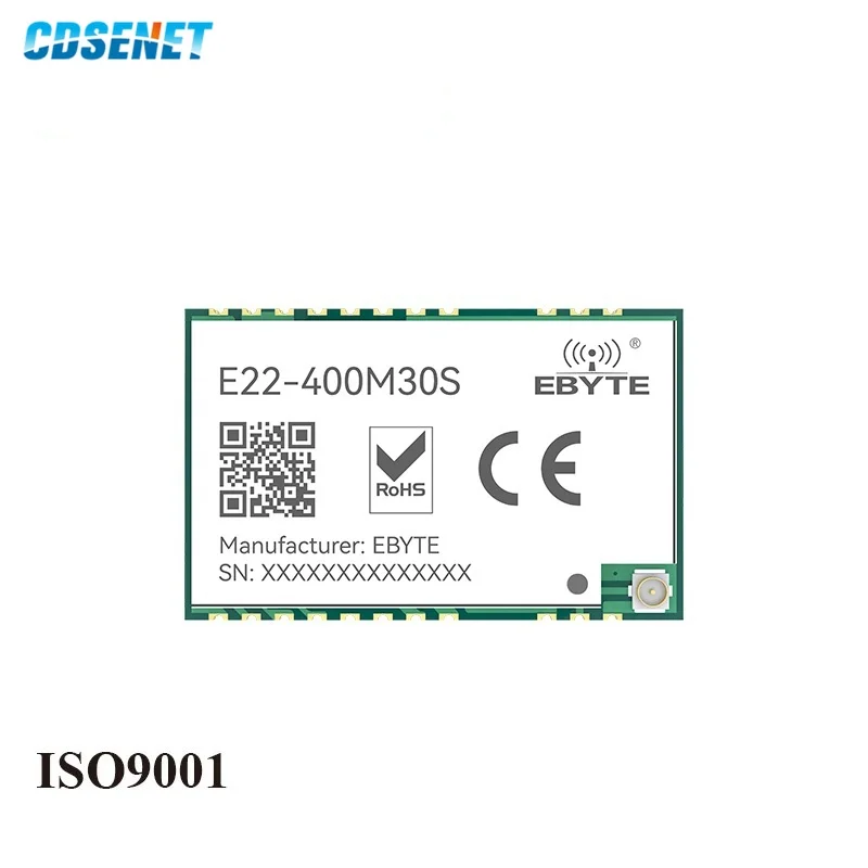 10Pcs/lot 433MHz SX1268 LoRa Wireless RF Transceiver Module CDSENET E22-400M30S 30dBm High-precision TCXO SMD Stamp Hole