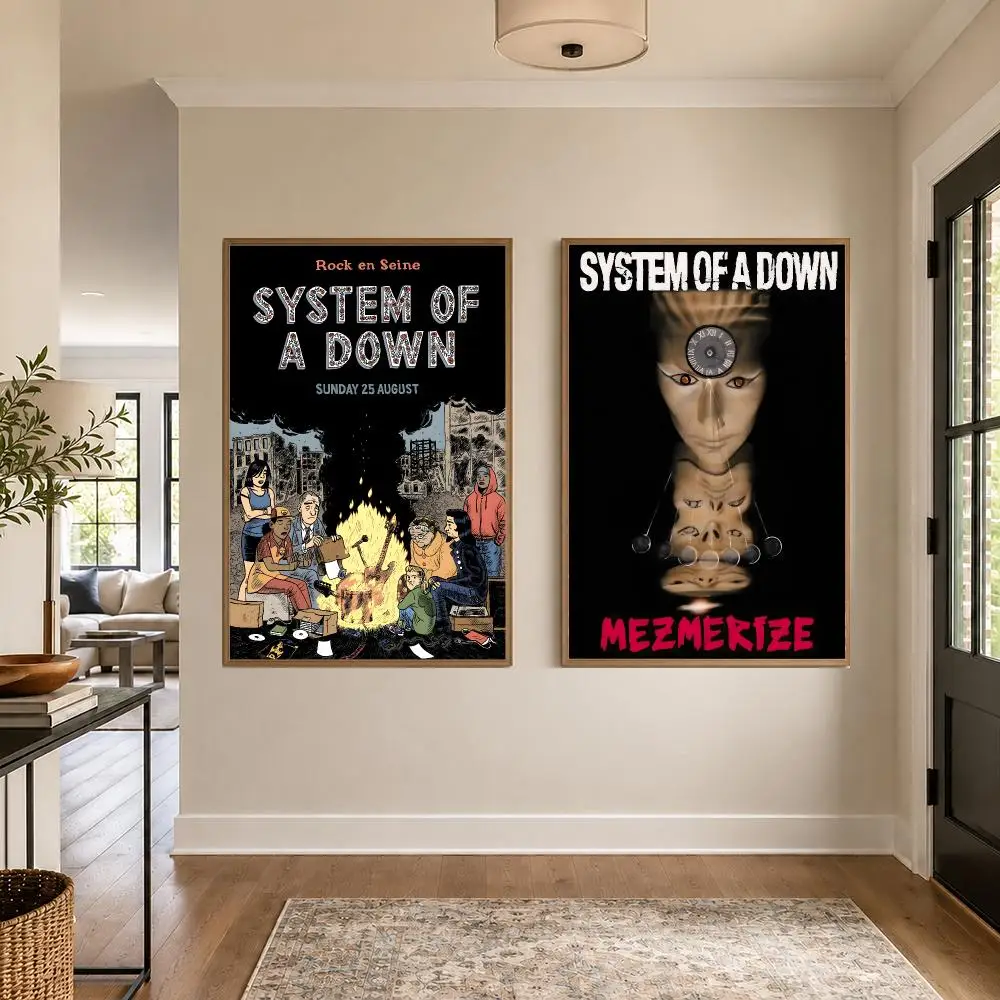 Band S-System of a Down Poster Graphic Wall Art Poster HD Waterproof PP Paper Print for Bedroom Living Room Office Decor Gift