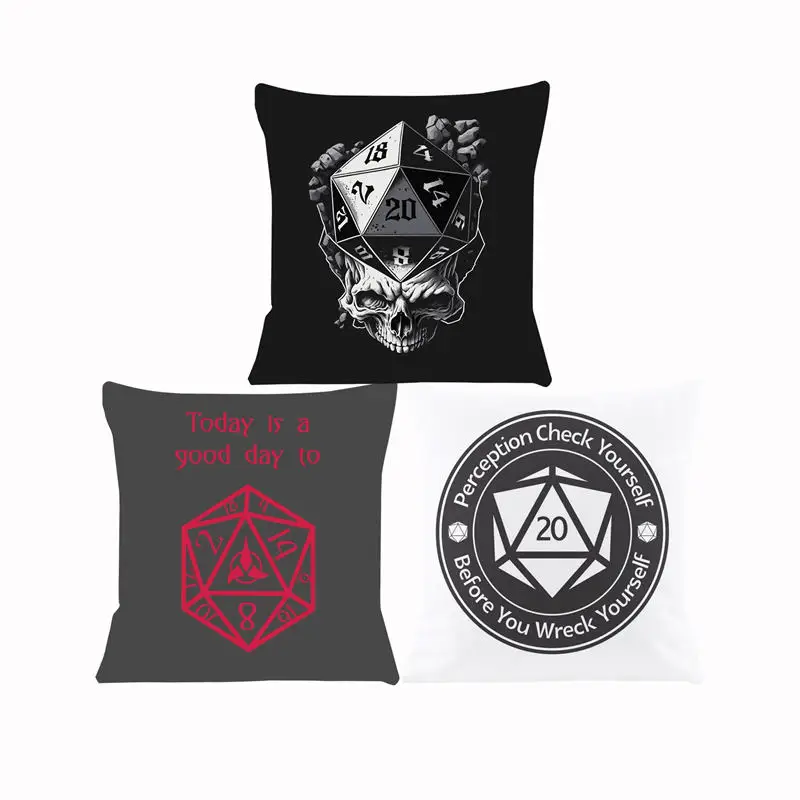 

Death Saving Throw Cushion Cover Pillow Cover Pillow For Chairs Home Decorative Cushions For Sofa Throw SJ-412