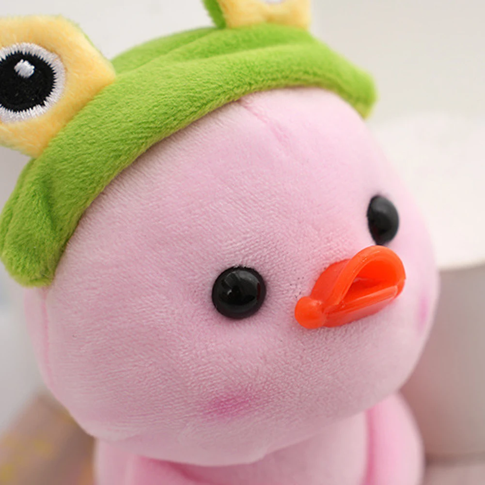 Cute Little Duck Doll Plush Toy with Hat - Transforming Plush Pendants for Kids' Backpacks