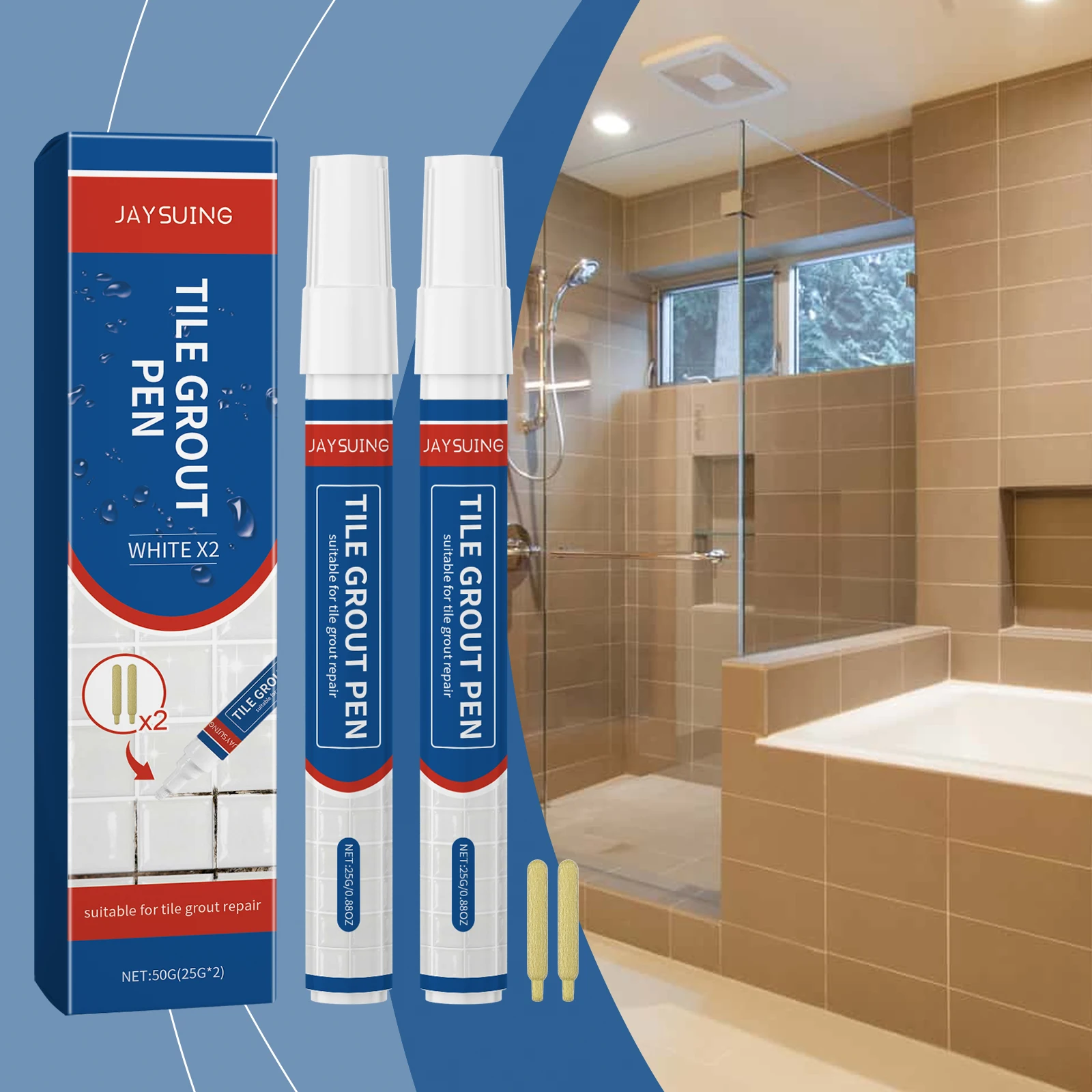 Ceramic Tile Grout Pen Waterproof Mold-Resistant Long-Lasting for Creating Aesthetic And Neat Home Environment