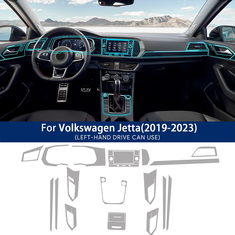 

Tpu Interior Film for Volkswagen VW Jetta 2019-2023 Car Stickers Center Console Screen Dashboard Gear Door Windows Panel Decal