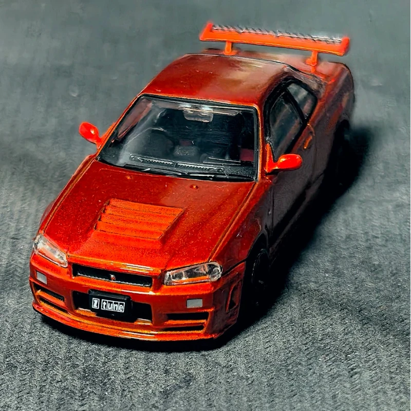 Dm Model Diecast Car Model 1/64 Scale Nissan Skyline Gtr R34 Alloy Simulation Collectible For Hobby Collectors Enthusiasts