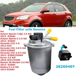 28260407 Engine System Filter Diesel Fuel Filter with Sensors For Ssangyong Actyon Sports Korando Kyron Rodius 2010-2014 M4681