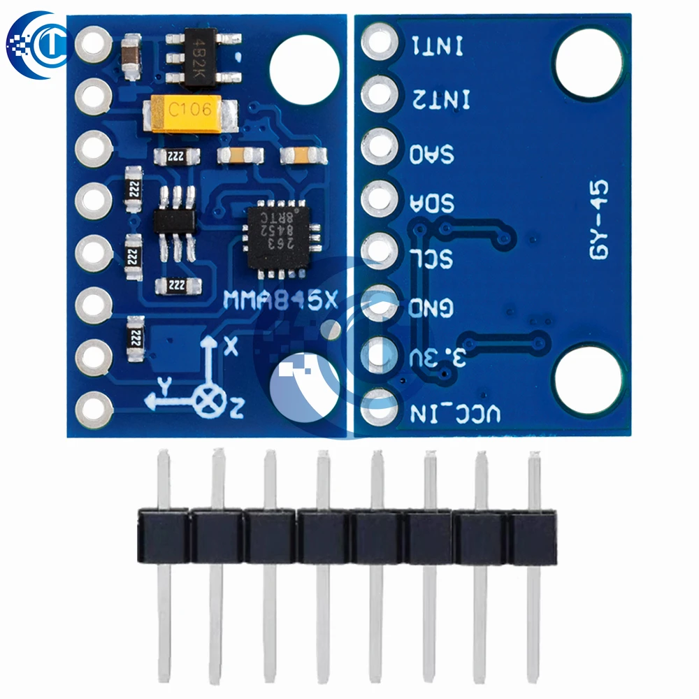 High-Precision GY-45 Accelerometer Module: 3-Axis Digital Sensor (MMA8451/MMA8452) – Tilt Detection Function