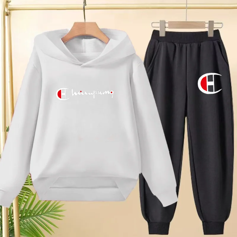 Neue Herbst- und Winterkleidung für Jungen und Mädchen im Alter von 3 bis 13 Jahren, Sportbekleidungssets, lässige lange Hosen, Kapuzenpullover und Sportuniformen. – Detail 13
