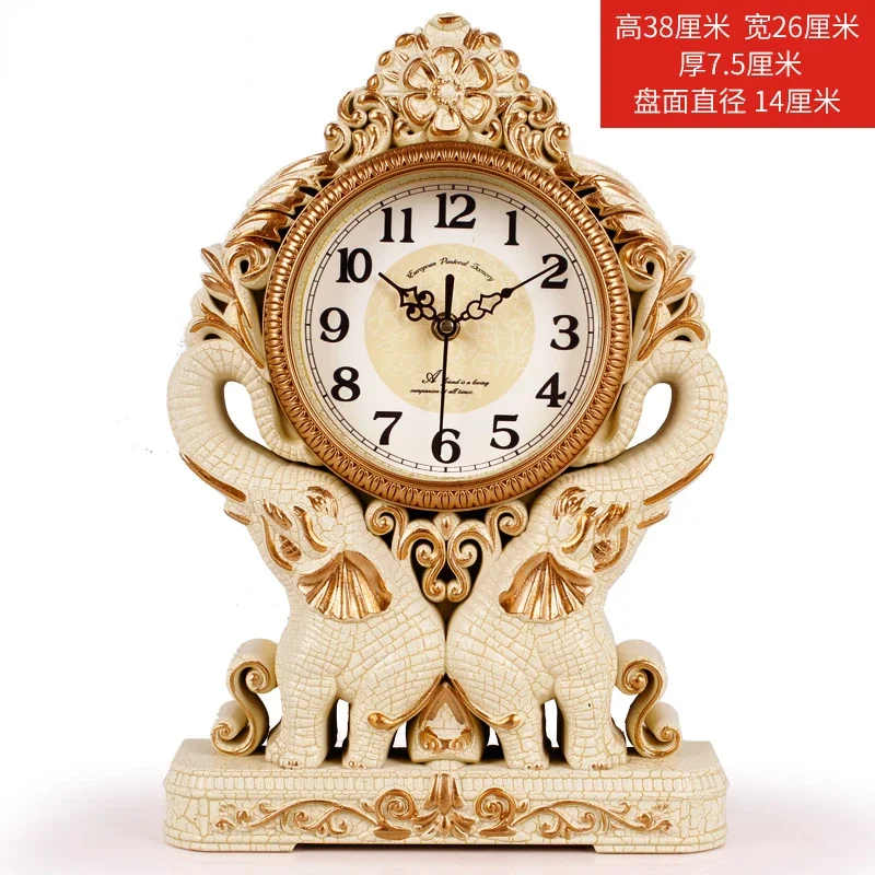 

Living Room Clock Fashion Silent Bedroom Desk Clock Decoration Home Quartz